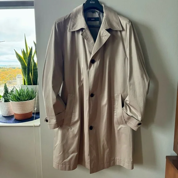 Hugo Boss Jackets Coats Mens Hugo Boss Trench Coat Taupe